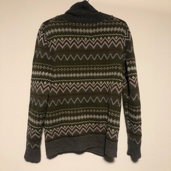 21 Men Forever 21 V-neck Knit Cardigan Sweater Top Long Sleeve Button Pockets C - Picture 6 of 7